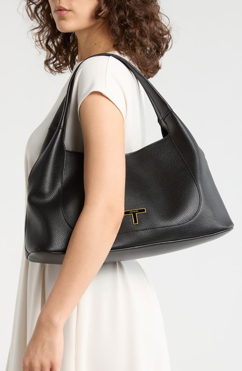 T Tahari Evonne Shoulder Bag with Pouch, Alternate, color, Black