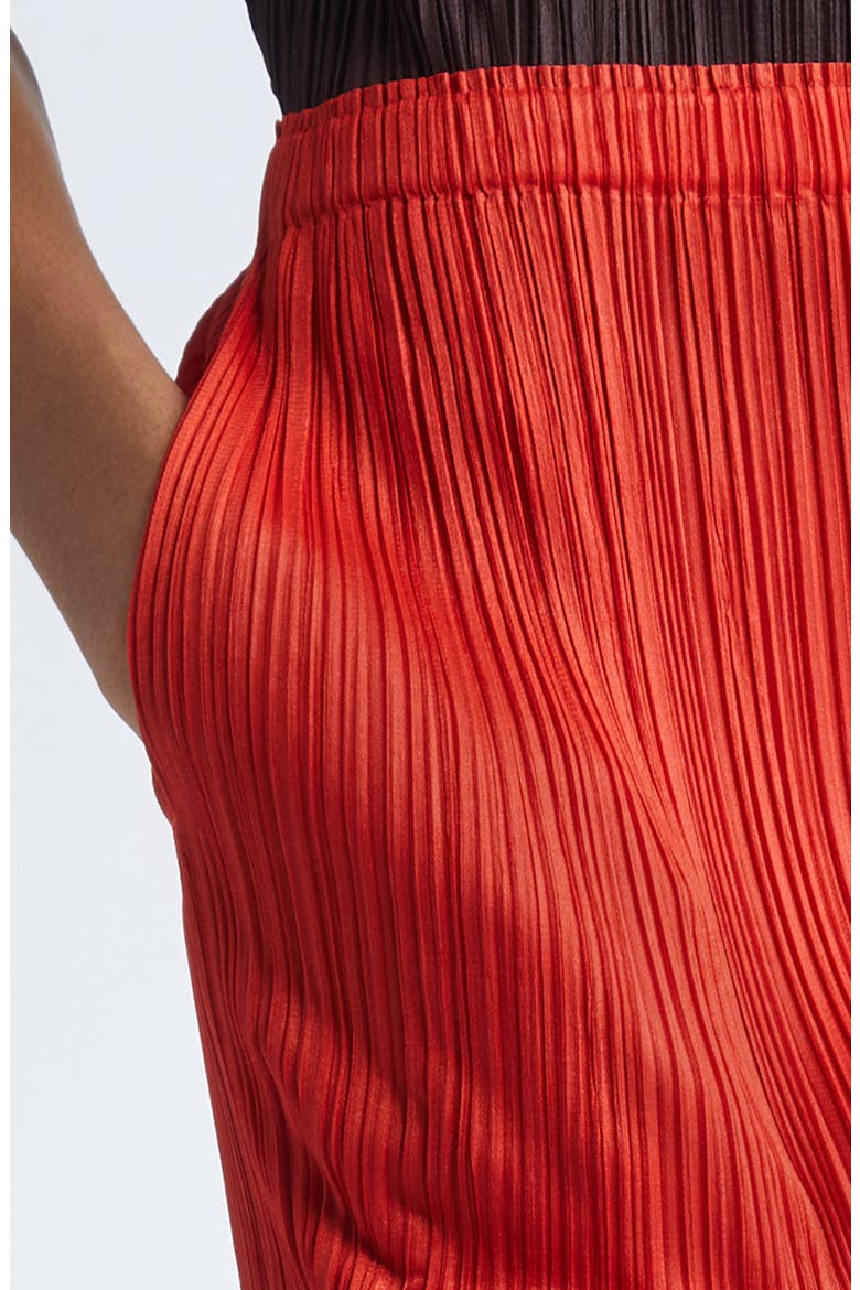 Monthly Colors July Pleated Pants, Alternate, color, BRIGHT RED