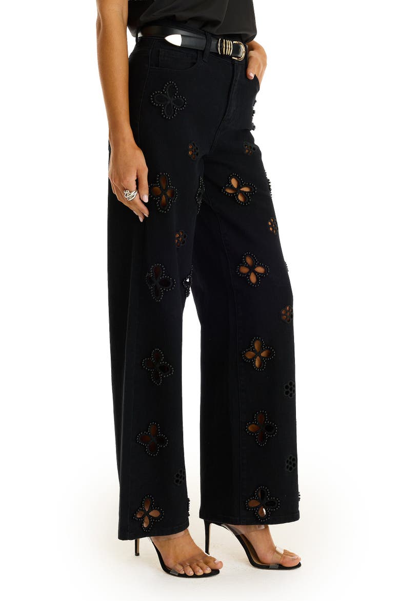Kaia Pearl High Rise Jean, Alternate, color, BLACK