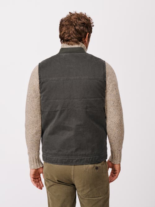 Aubin Duke Canvas Gilet Vest In Black