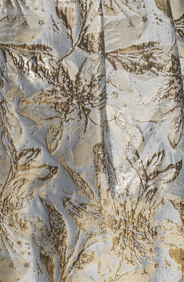 Eliza J Brocade Fit & Flare Dress, Alternate, color, 