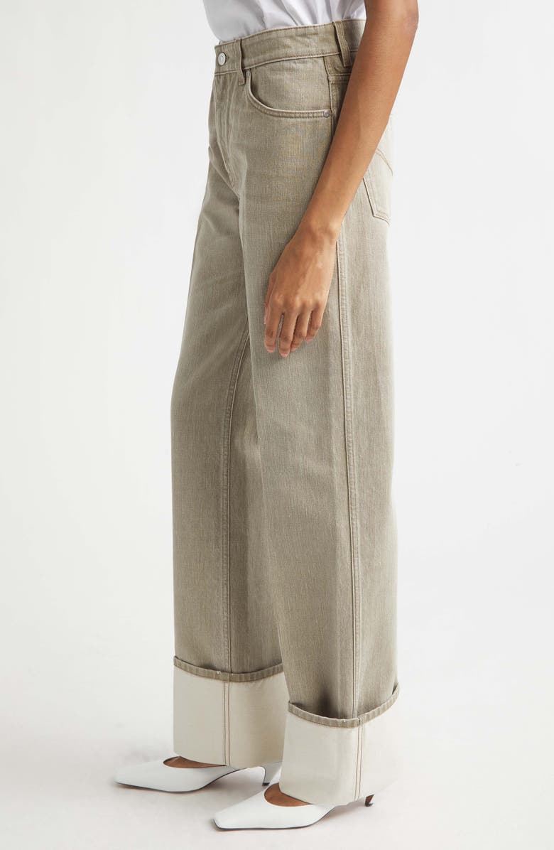 Stella McCartney Cuffed Straight Leg Jeans, Alternate, color, Mist Grey