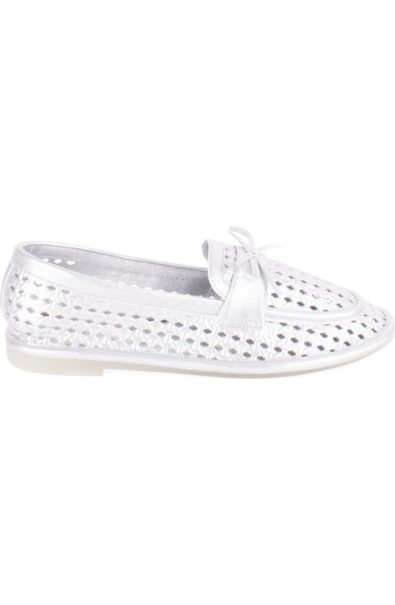 Tahari Maple Cutout Loafer, Alternate, color, Silver