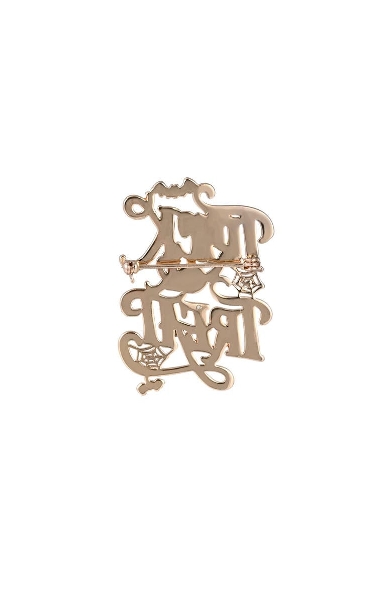 Halloween Trick or Treat Enamel Pin, Alternate, color, Orange