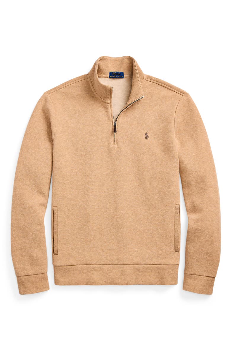 Polo Ralph Lauren Double Knit Jacquard Quarter Zip Top, Alternate, color, 