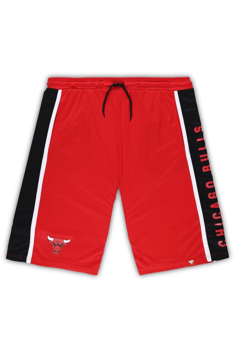 Men's Fanatics Branded Red Chicago Bulls Big & Tall Referee Iconic Mesh Shorts, Alternate, color, Red