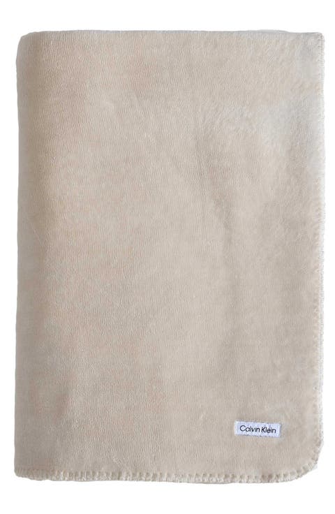 Modern Reversible Solid Plush Blanket