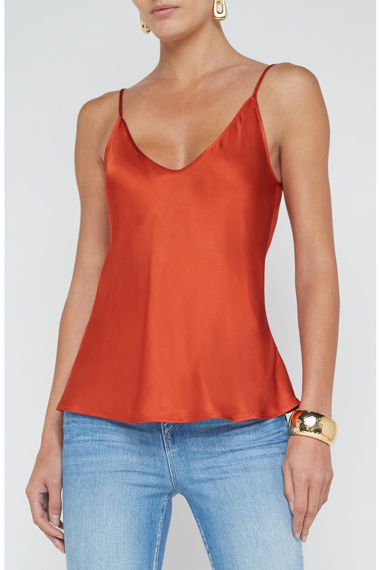Lexi Silk Camisole, Main, color, CLAY