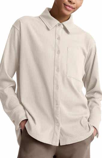 Beyond Yoga Breathe Easy Corduroy Button-Up Shirt
