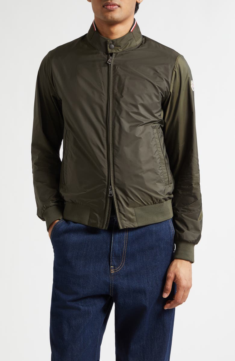 Moncler Reppe Water Repellent Rain Jacket, Main, color, Deep Military Green