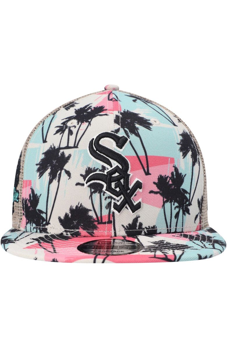 New Era Men's New Era Natural Chicago White Sox Retro Beachin' Trucker 9FIFTY Snapback Hat, Alternate, color, Natural