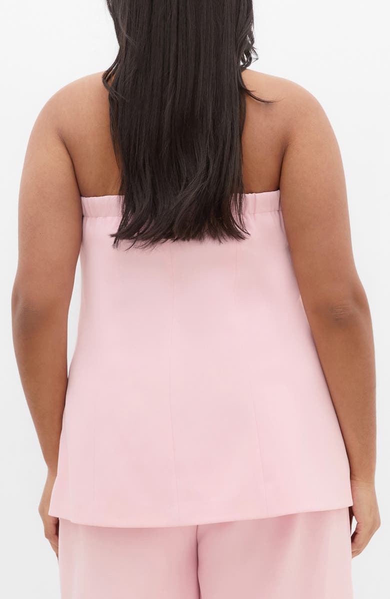 City Chic Cutaway Hem Strapless Top, Alternate, color,