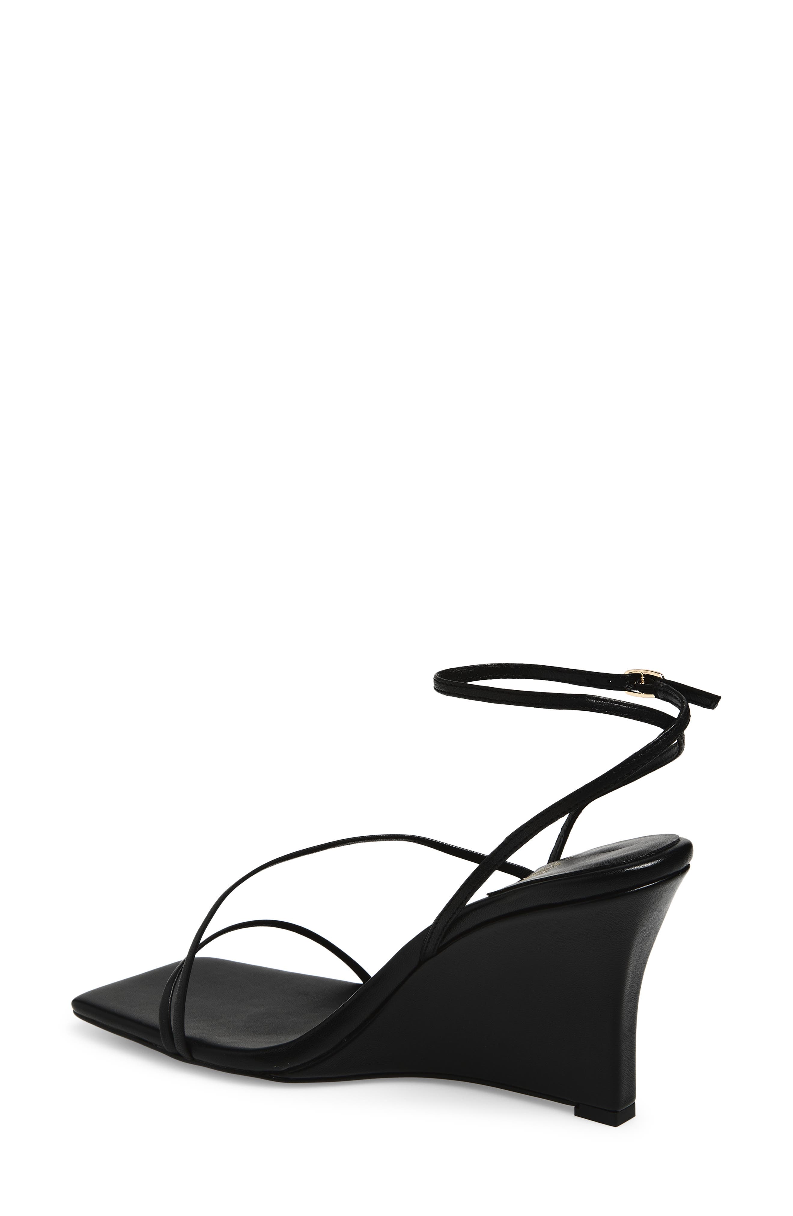 Jeffrey Campbell Highlight Ankle Strap Wedge Sandal, Alternate, color, Black