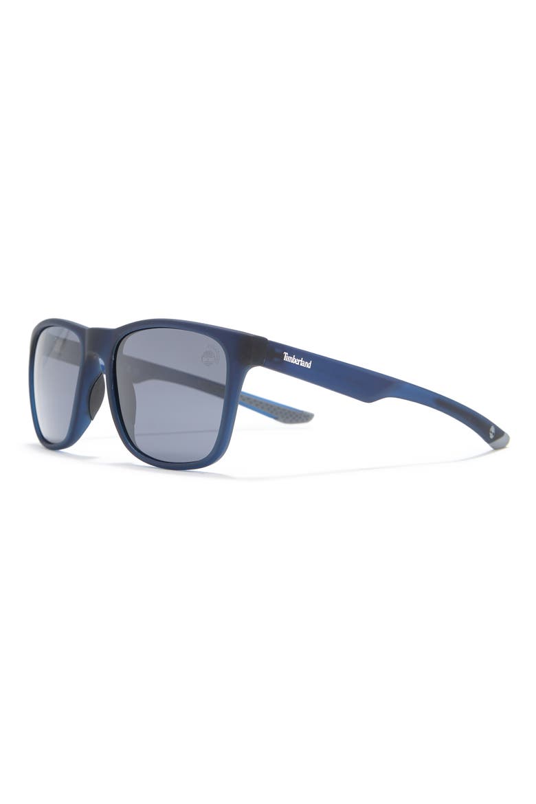 55mm Square Polarized Sunglasses, Alternate, color, BLUE/ OTHER / SMOKE POLARIZED