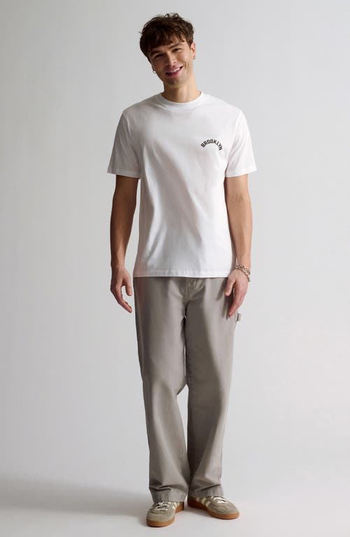 Brooklyn Industries Logo Cotton Graphic T-shirt In White