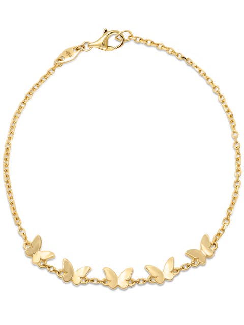Butterfly Chain Bracelet in 14K Gold