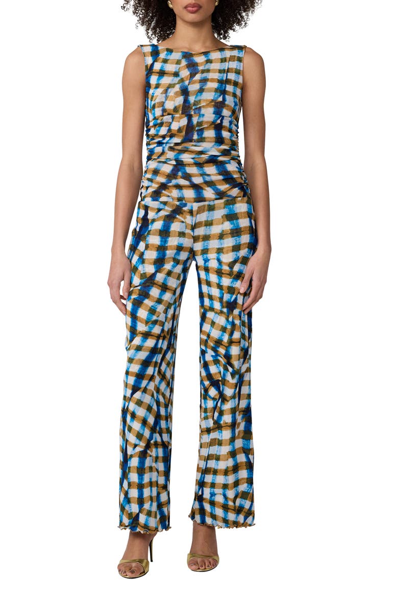 Cara Reversible Sleeveles Mesh Jumpsuit, Alternate, color, SEA PALM MID CRETE BLUE