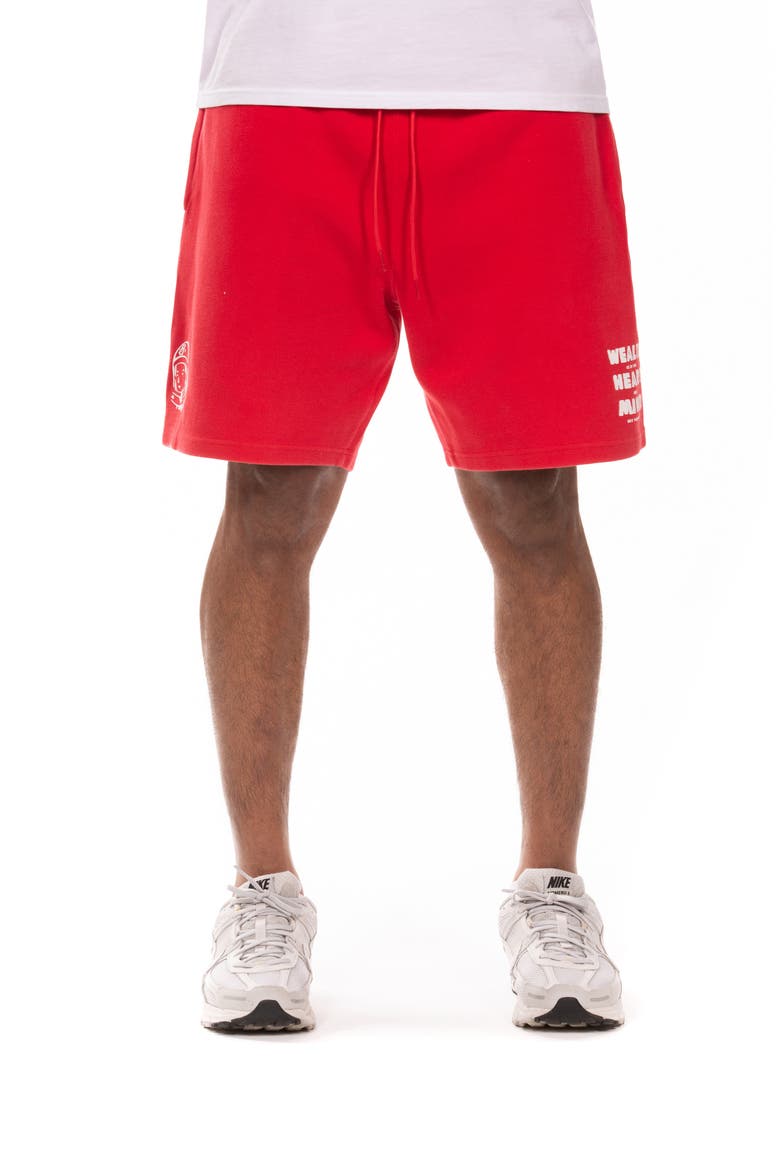 BB Helmet Cotton Fleece Sweat Shorts, Main, color, RED