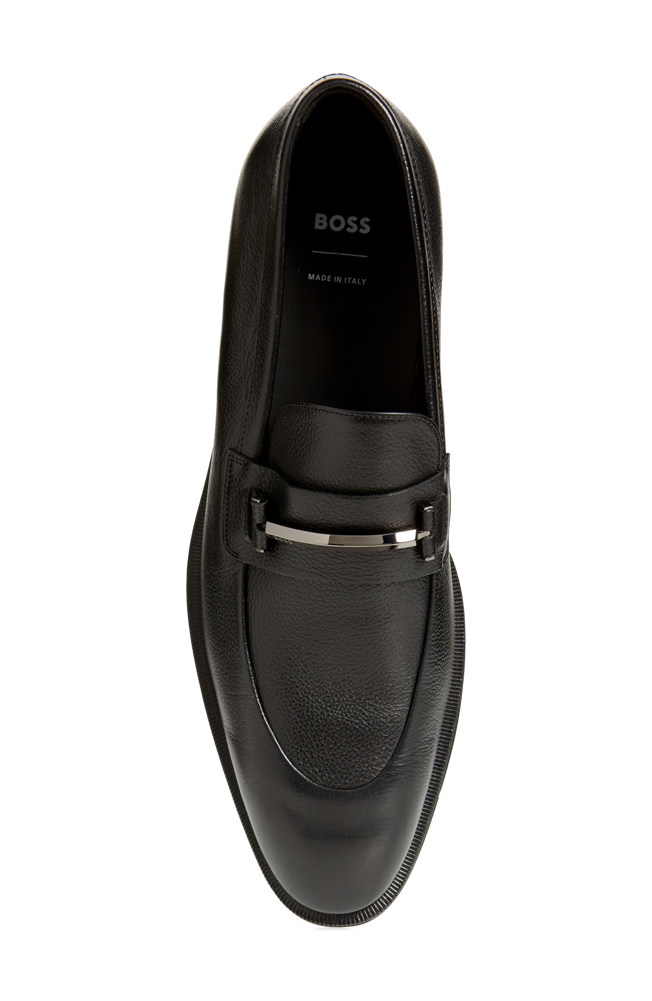 BOSS Derrek Leather Loafer, Alternate, color, Black