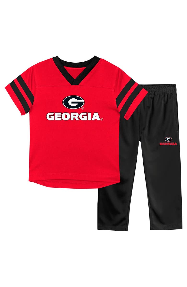 Outerstuff Infant Georgia Bulldogs Two-Piece Red Zone Jersey & Pants Set, Main, color, Red