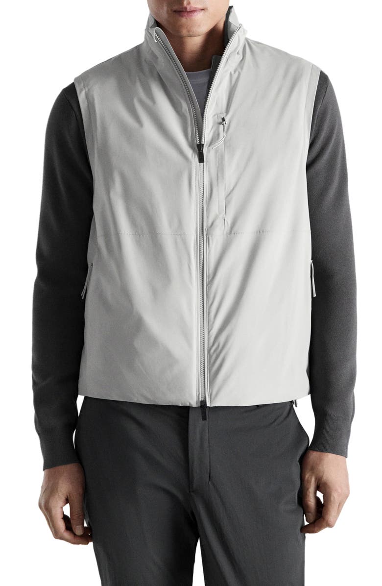 MANGO Packable Water Repellent Vest, Main, color, Ice Grey