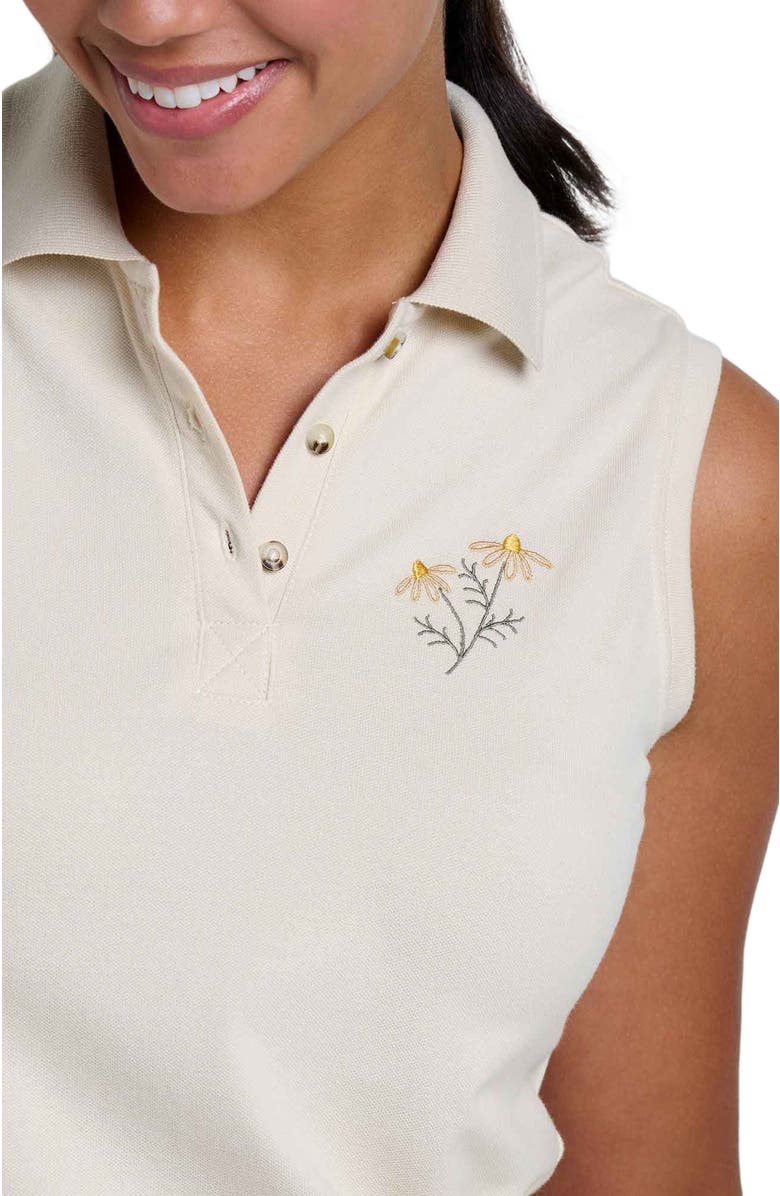 Toad & Co Women's Yerba Sleeveless Polo, Alternate, color, Salt Embroidery