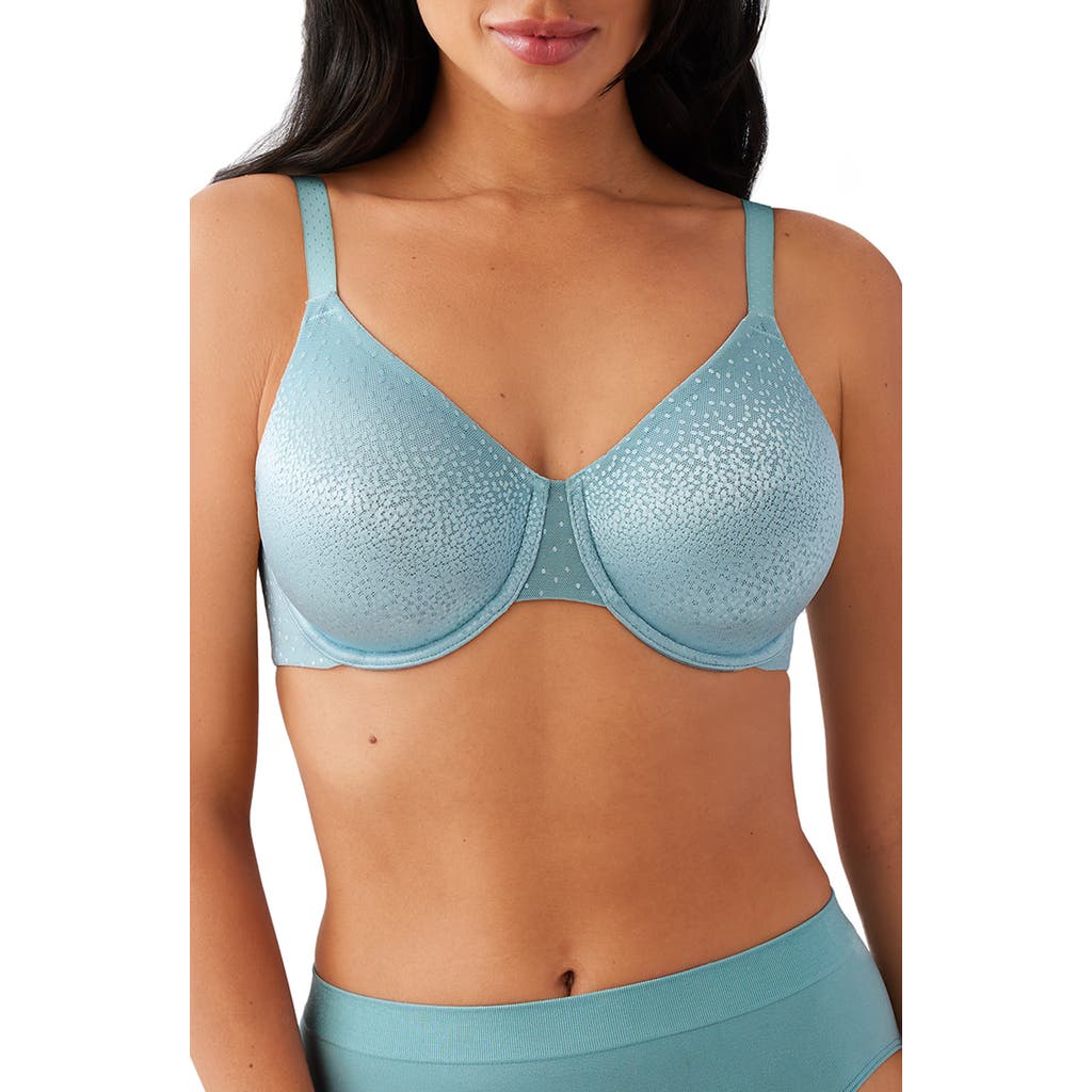 Shop Wacoal Back Appeal Smoothing Underwire Bra In Stone Blue