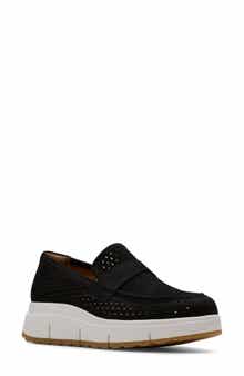 Clarks® Loriini Edge Platform Wedge Loafer