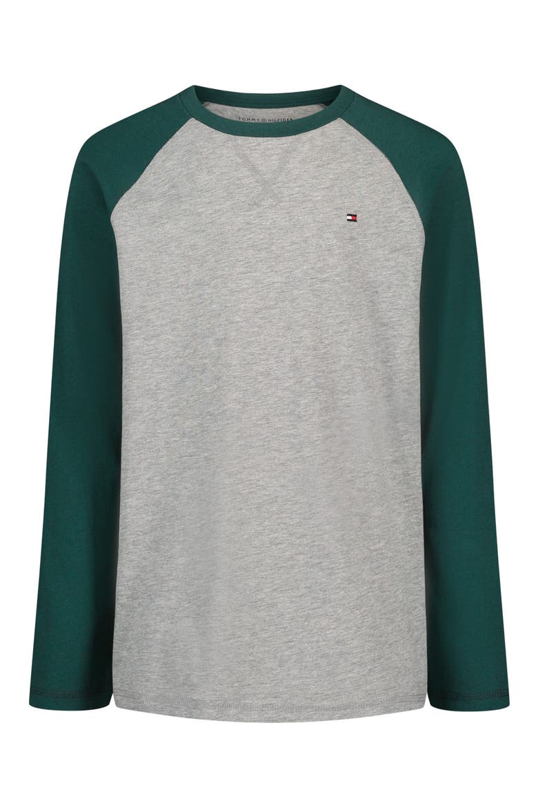 Kids' Raglan Long Sleeve T-Shirt, Main, color, GREY HEATHER