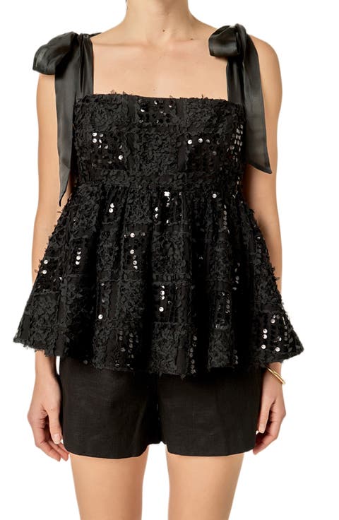 Sequins Bow Tank