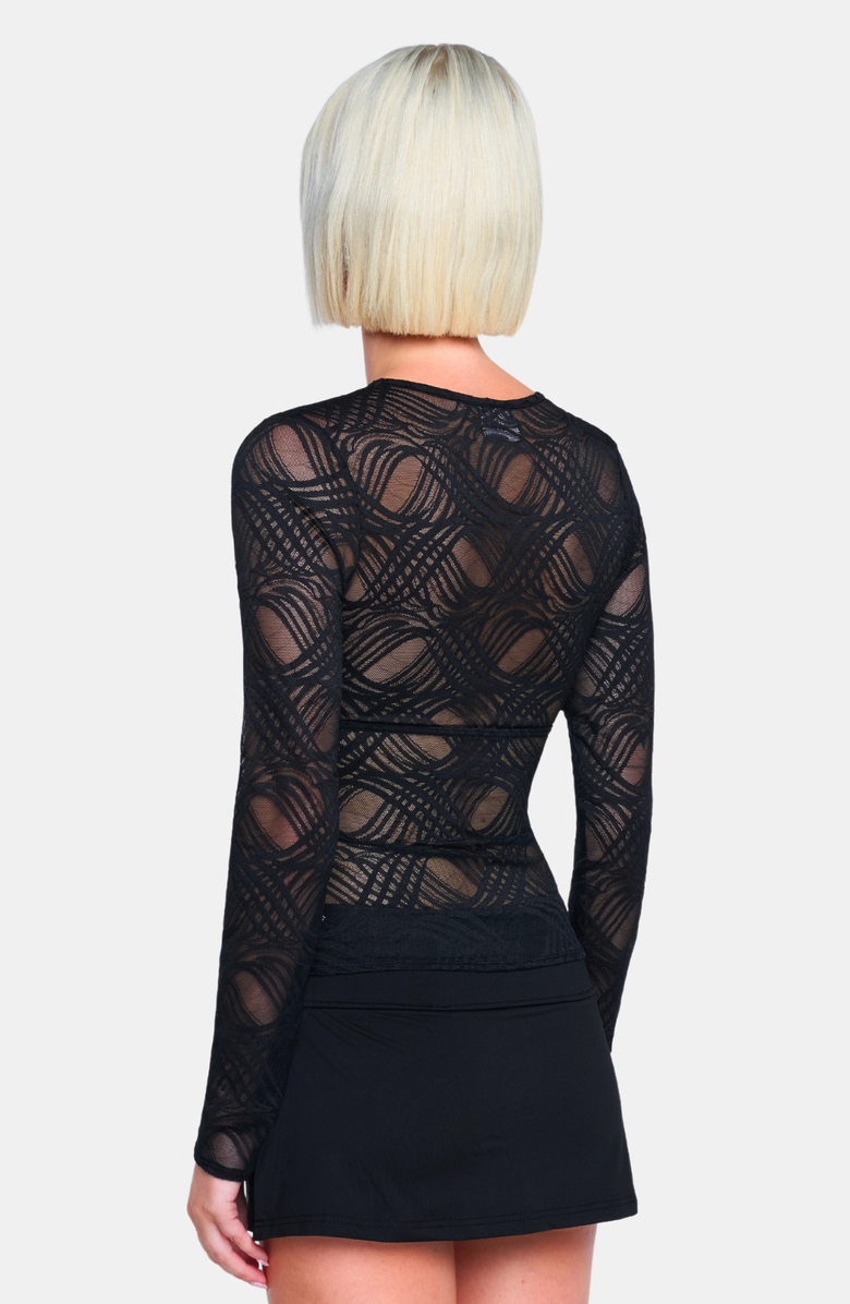 OW Collection LEXI Long Sleeve Top, Alternate, color, Black