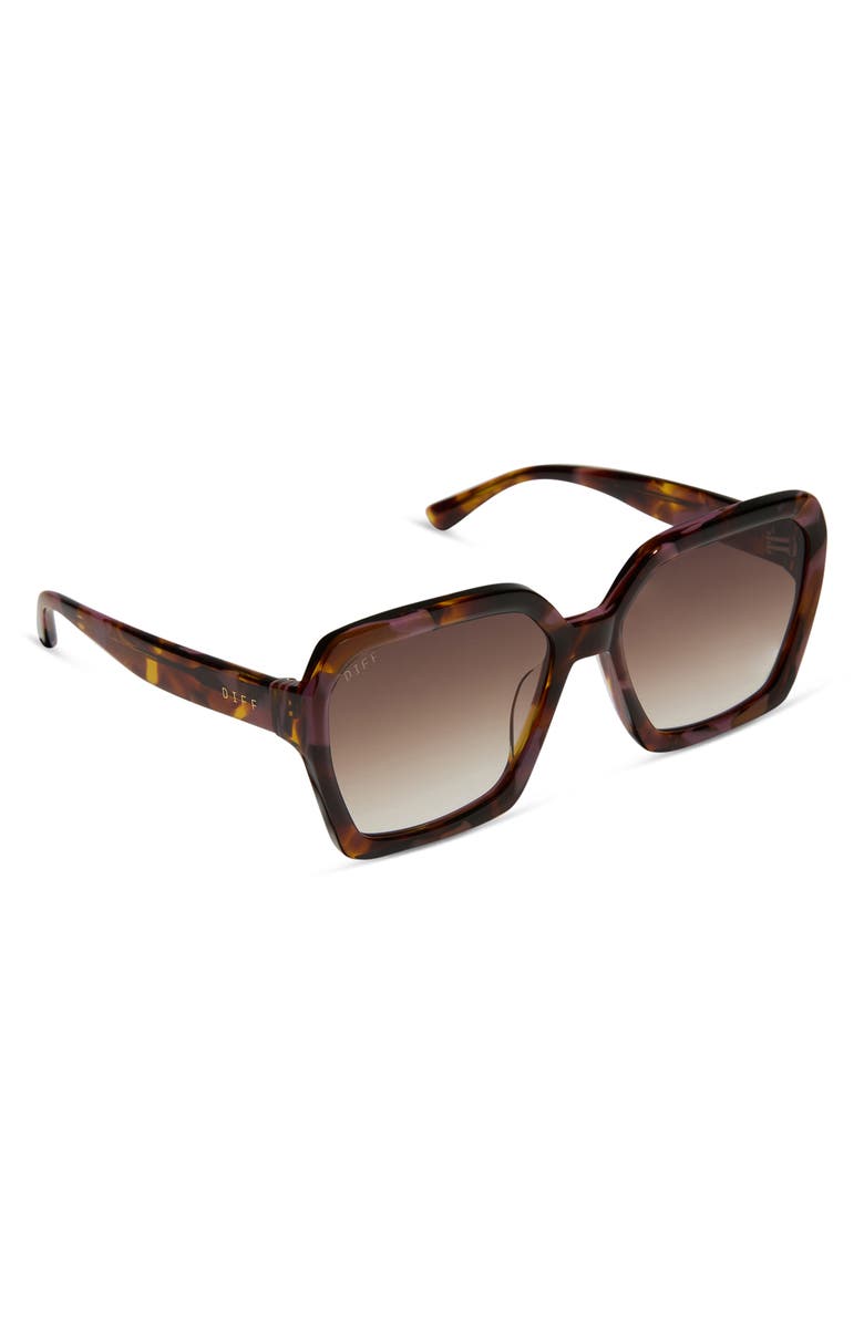 DIFF Sloane 54mm Square Sunglasses, Alternate, color, Brown Gradient