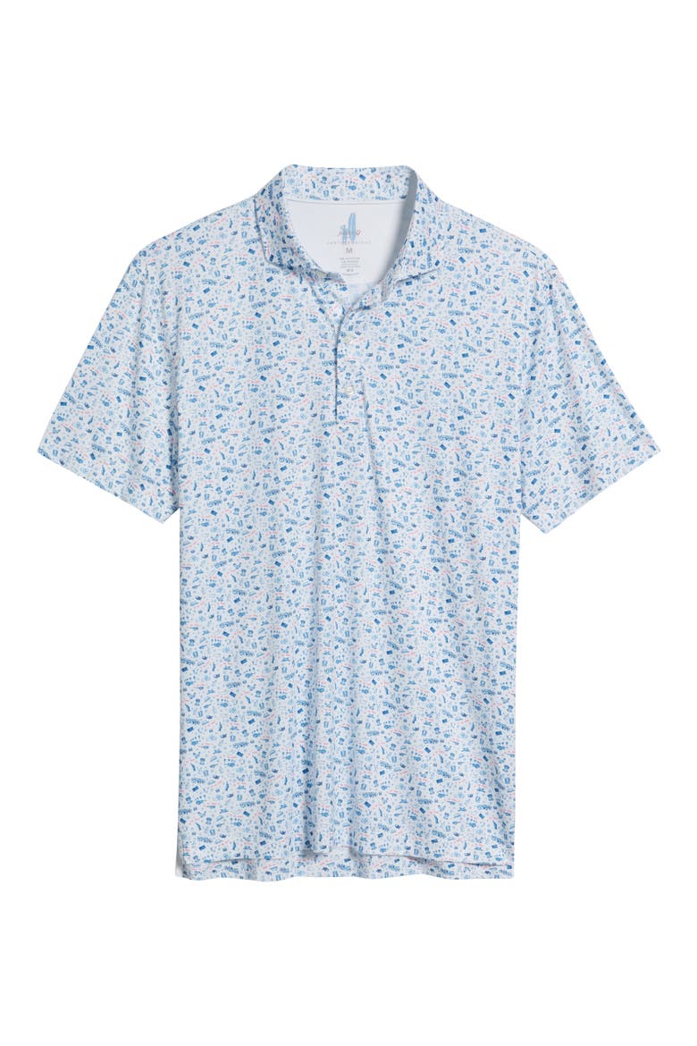 Jo Merica Icon Print Featherweight Performance Polo, Alternate, color, BARRACUDA