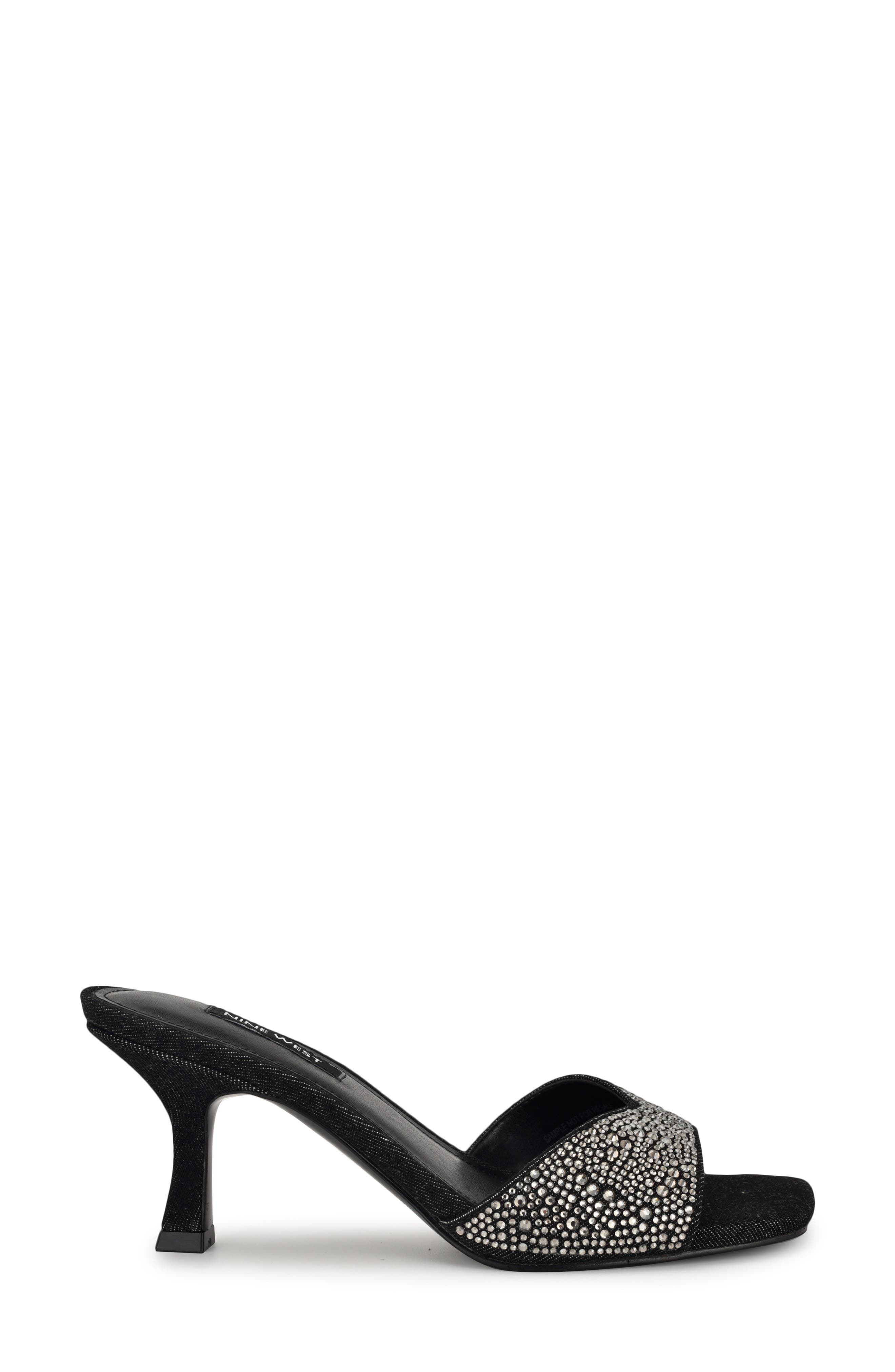 Nine West Rokke Slide Sandal, Alternate, color, Black