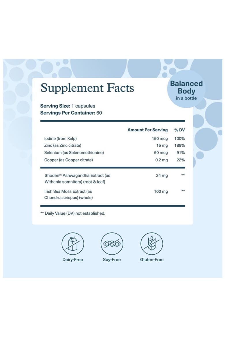 Thyroid Adrenal Support Wellness Capsules 60 capsules, Alternate, color, None