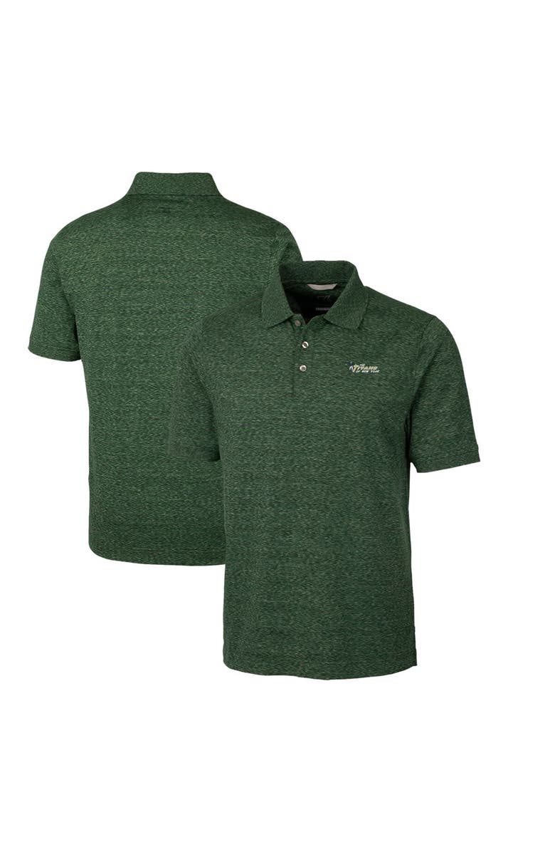 Cutter & Buck Men's Cutter & Buck Green New York Jets Advantage Tri-Blend Space Dye Throwback Polo, Main, color, 