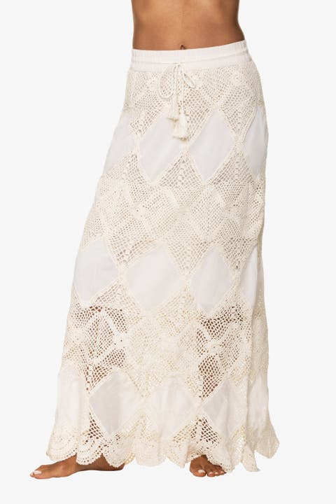 Scallop Crochet Maxi Skirt/Bandeau Dress