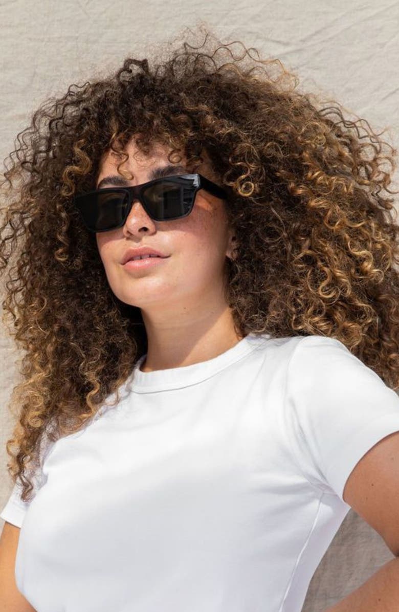 Mohala Eyewear Keahi 65mm Low Nose Bridge Wide Width Oversized Square Sunglasses, Alternate, color, 