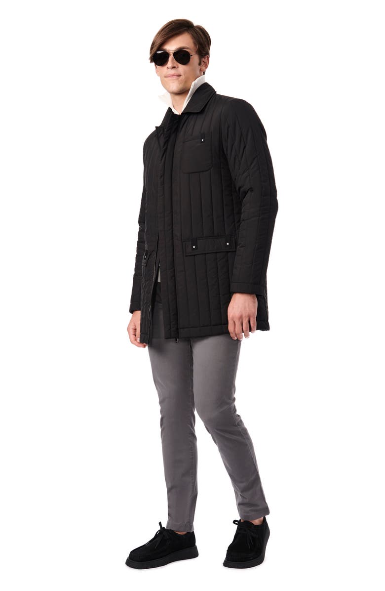 Bernardo Quilted Jacket, Alternate, color, Black