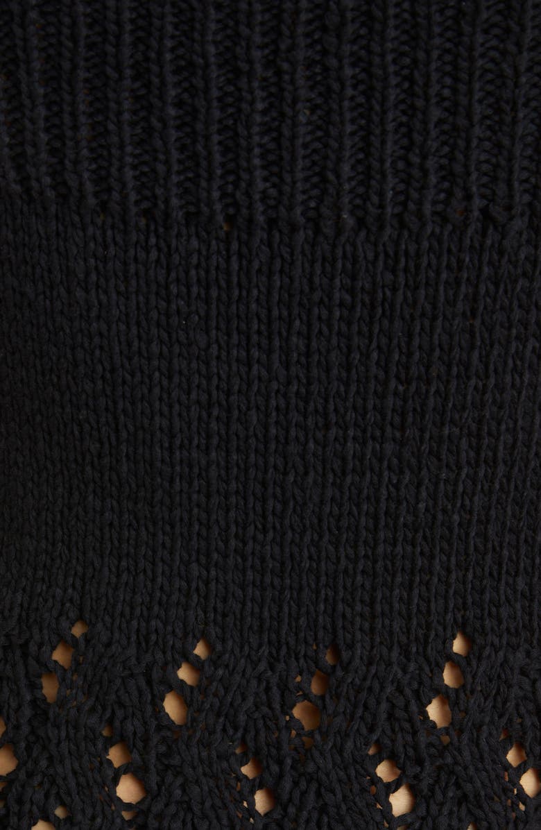 Acne Studios Kamillo Open Stitch Cotton Sweater Minidress, Alternate, color,