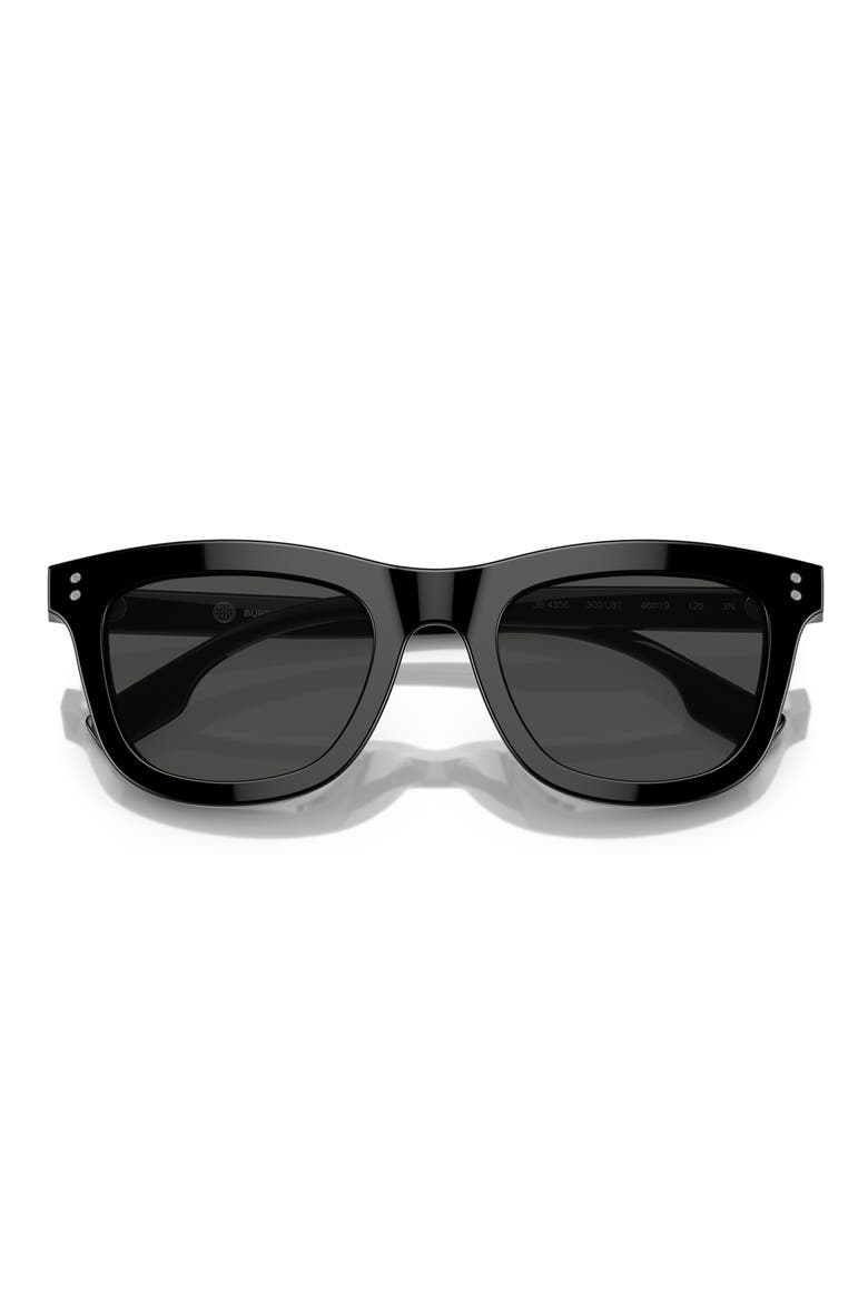 Kids' 46mm Square Sunglasses, Alternate, color, BLACK / DARK GREY
