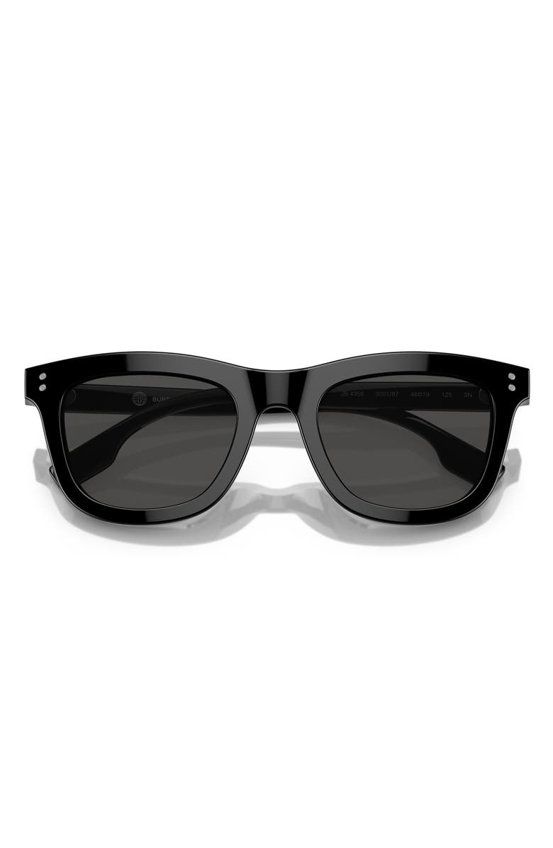 Burberry Kids' 46mm Square Sunglasses, Alternate, color, Black / Dark Grey