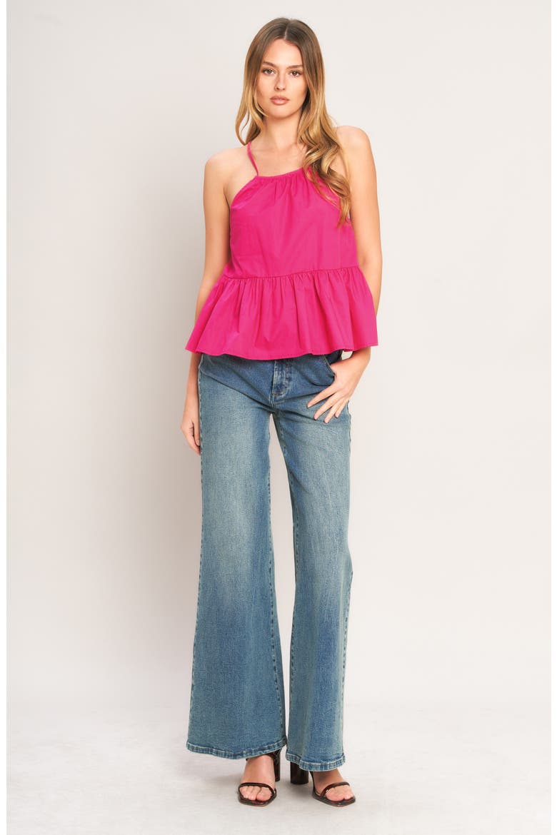 Cotton Halter Top, Alternate, color, PINK