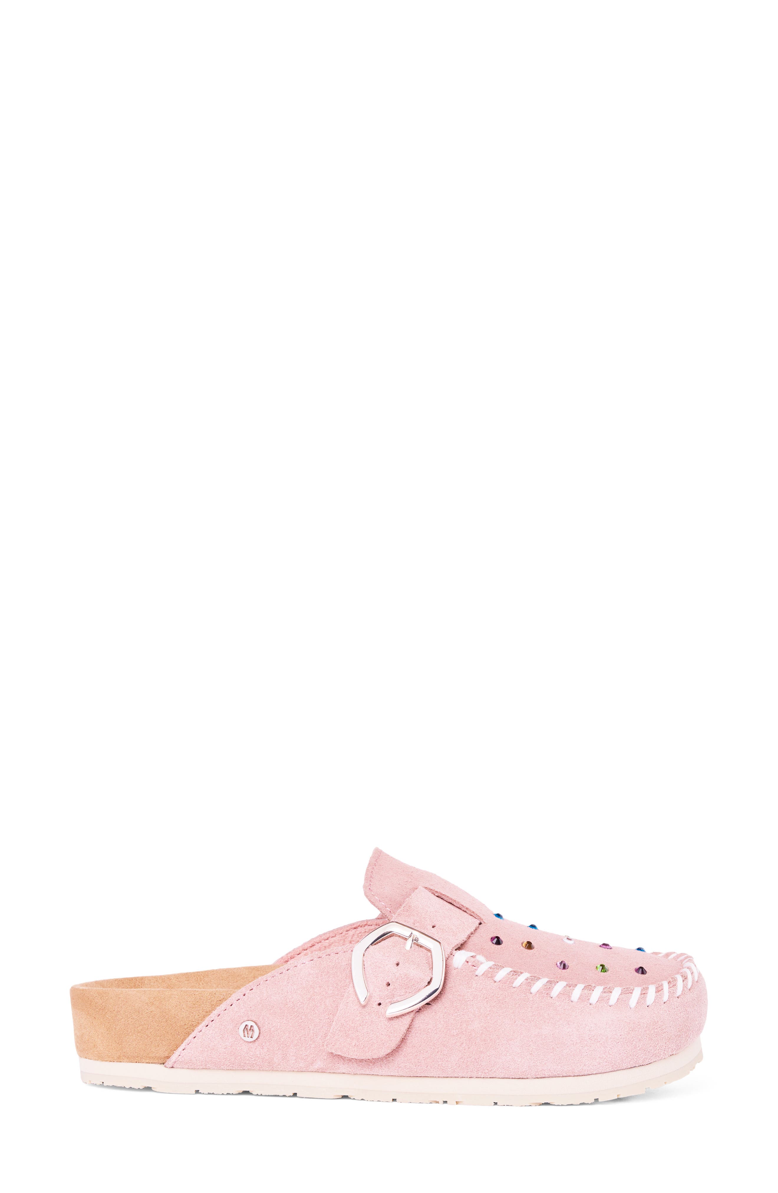 Rhinestone Buckle Clog, Alternate, color, BLUSH