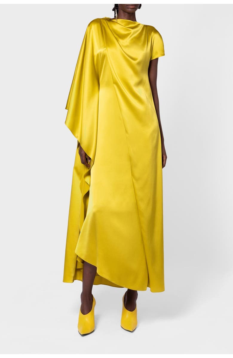 Roksanda Hiba Draped Silk Dress, Alternate, color, Zinnia