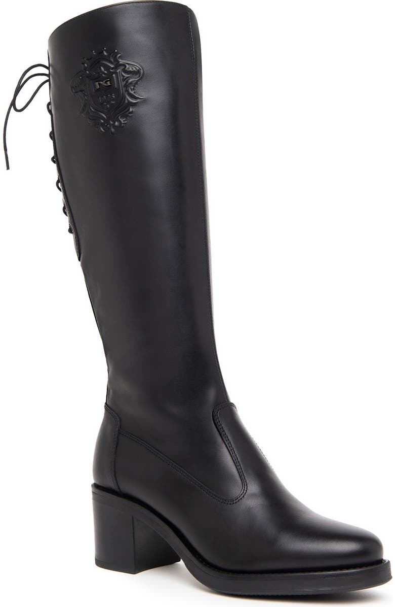 NeroGiardini Lace Up Tall Boot, Main, color,