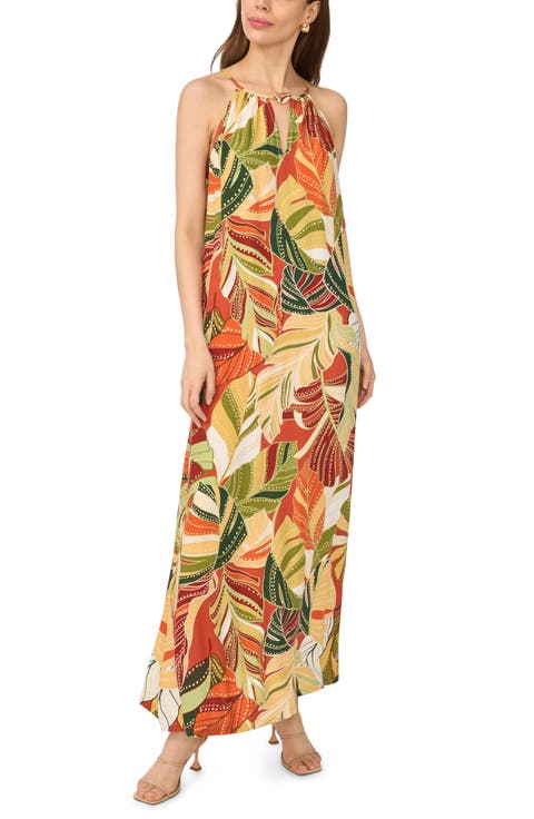 Flowy High Neck Maxi Dress