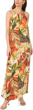 MSK Flowy High Neck Maxi Dress