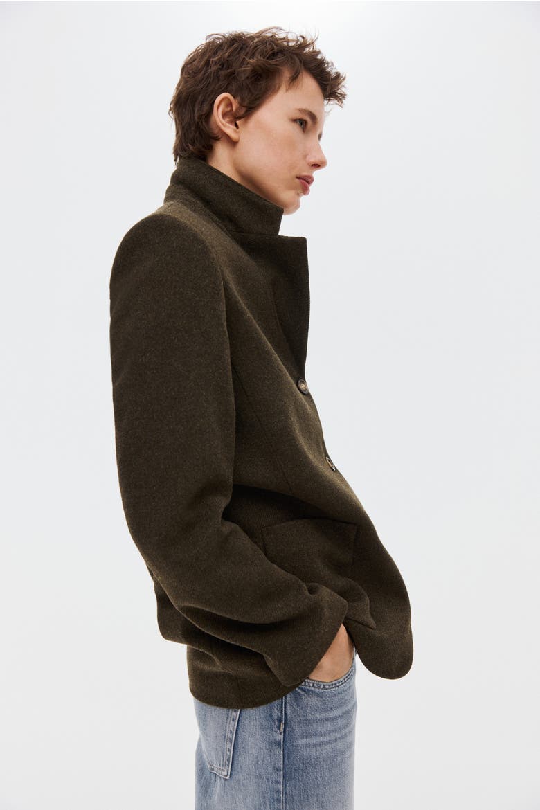 Wool-blend Jacket, Alternate, color, Dark khaki green
