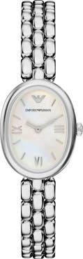 Emporio Armani Small Sinfonia Mother-of-Pearl Bracelet Watch, 22mm x 28.2mm